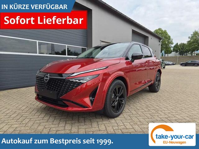 Nissan Qashqai - 1.3 DIG-T MHEV 158 PS X-Tronic N-Design PanoDach Teil-Leder Klimaautomatik Sitzheizung Lenkradheizung Navi ACC PDC v+h 360&deg;Kamera DAB Bluetooth Touchscreen Apple CarPlay Android Auto 19"Zoll Vorlauffahrzeug