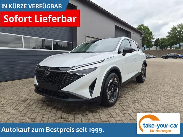 Nissan Qashqai - 1.3 DIG-T MHEV 158 PS X-Tronic N-Connecta Teil-Leder PanoGlasdach Klimaautomatik Sitzheizung Lenkradheizung Navi ACC PDC v+h 360&deg;Kamera DAB Bluetooth Touchscreen Apple CarPlay Android Auto 18"LM Vorlauffahrzeug