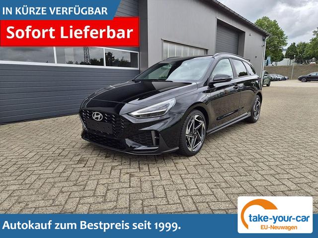 Hyundai i30 Kombi - 1.6 T-GDI 150PS Automatik N-Line Sitzheizung Lenkradheizung Klimaautomatik Navi 10,3"-Touchscreen Bluelink Apple CarPlay + Android Auto PDC v+h R&uuml;ckf.Kamera 18-LM Vorlauffahrzeug