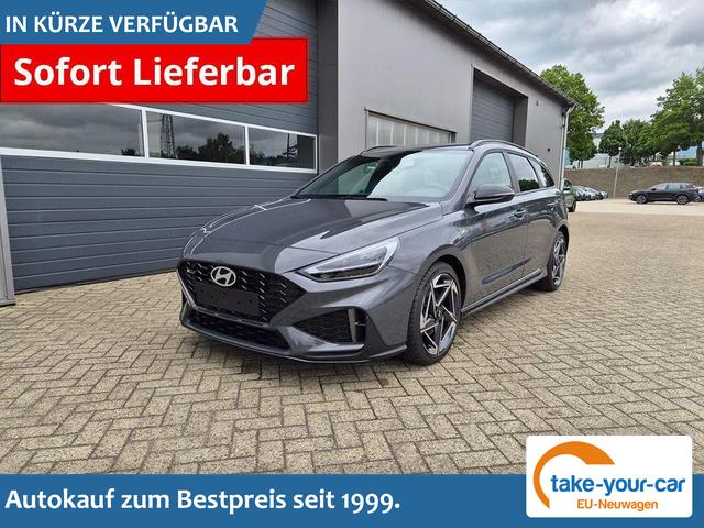 Hyundai i30 Kombi - 1.6 T-GDI 150PS Automatik N-Line Sitzheizung Lenkradheizung Klimaautomatik Navi 10,3"-Touchscreen Bluelink Apple CarPlay + Android Auto PDC v+h R&uuml;ckf.Kamera 18-LM Vorlauffahrzeug