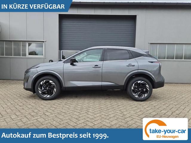Nissan Qashqai - 1.3 DIG-T MHEV 158 PS X-Tronic N-Connecta Teil-Leder PanoGlasdach Klimaautomatik Sitzheizung Lenkradheizung Navi ACC PDC v+h 360&deg;Kamera DAB Bluetooth Touchscreen Apple CarPlay Android Auto 18"LM Vorlauffahrzeug
