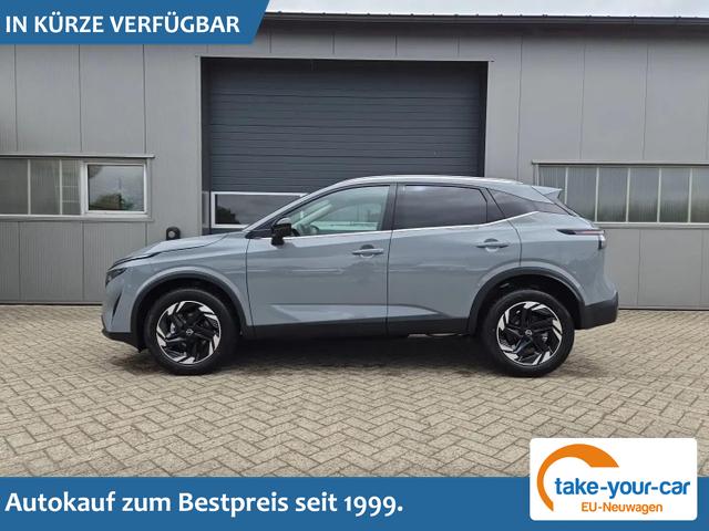Nissan Qashqai - 1.3 DIG-T MHEV 158 PS X-Tronic N-Connecta Teil-Leder PanoGlasdach Klimaautomatik Sitzheizung Lenkradheizung Navi ACC PDC v+h 360&deg;Kamera DAB Bluetooth Touchscreen Apple CarPlay Android Auto 18"LM Vorlauffahrzeug