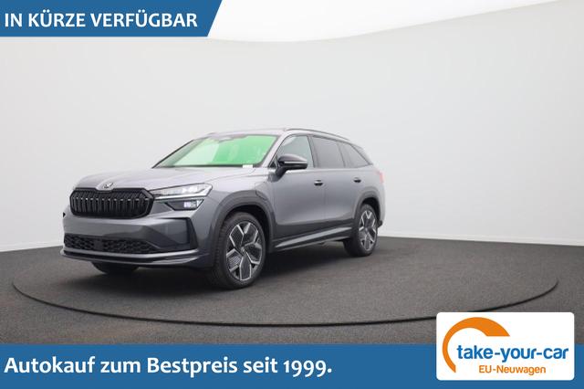 Skoda Kodiaq - Sportline 1.5 TSI 204PS PHEV DSG Sitzheizung v+h Frontscheibe beheizb. 20"LM schwenkb. AHK elektr. PanoDach Alcantara PDC R&uuml;ckf.Kamera Klimaautomatik Lenkradheizung Navi Apple CarPlay Android Auto 2xKeyless vollelektr. Reichweite 116KM Vorlauffahrzeug