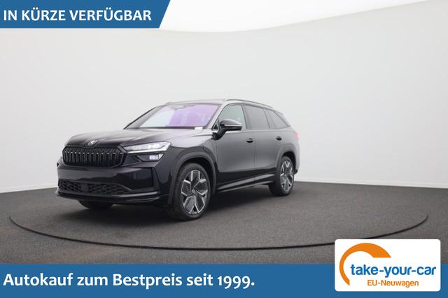 Skoda Kodiaq - Sportline 1.5 TSI 204PS PHEV DSG Sitzheizung v+h Frontscheibe beheizb. 20"LM schwenkb. AHK elektr. PanoDach Alcantara PDC R&uuml;ckf.Kamera Klimaautomatik Lenkradheizung Navi Apple CarPlay Android Auto 2xKeyless vollelektr. Reichweite 116KM Vorlauffahrzeug