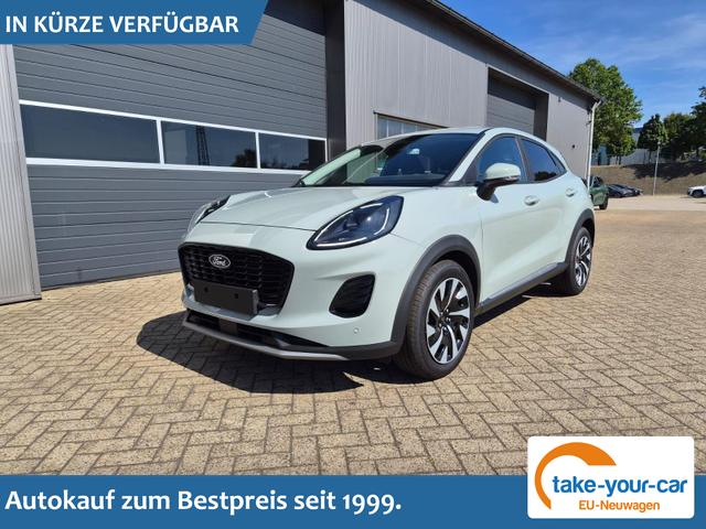 Ford Puma - Titanium 1.0 EcoBoost Hybrid 125PS Automatik Klimaautomatik Sitzheizung Lenkradheizung Frontscheibe beheizb. LED-Scheinwerfer SYNC4 Bluetooth Apple CarPlay Android Auto PDC v+h Vorlauffahrzeug