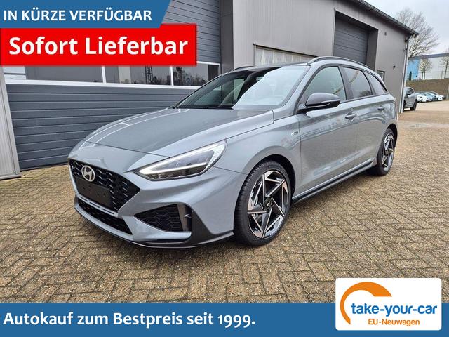 Hyundai i30 Kombi - 1.6 T-GDI 150PS Automatik N-Line Sitzheizung Lenkradheizung Klimaautomatik Navi 10,3"-Touchscreen Bluelink Apple CarPlay + Android Auto PDC v+h R&uuml;ckf.Kamera 18-LM Vorlauffahrzeug