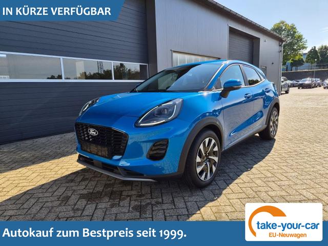 Ford Puma - Titanium 1.0 EcoBoost Hybrid 125PS Automatik R&uuml;ckf.Kamera Klimaautomatik Sitzheizung Lenkradheizung Frontscheibe beheizb. LED-Scheinwerfer SYNC4 Bluetooth Apple CarPlay Android Auto PDC v+h Vorlauffahrzeug