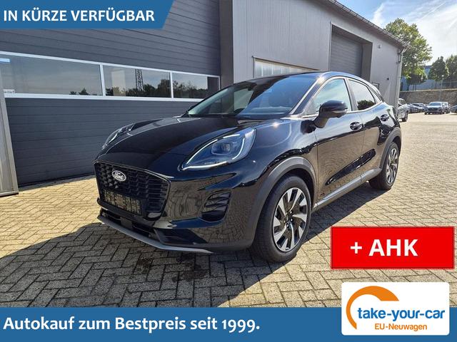Ford Puma - Titanium 1.0 Hybrid 125PS Autom. abnehm. AHK ACC 4xKamera Klimaautomatik Sitzheizung Lenkradheizung Frontscheibe beheizb. LED-Scheinwerfer SYNC4 Bluetooth Apple CarPlay Android Auto PDC v+h Vorlauffahrzeug