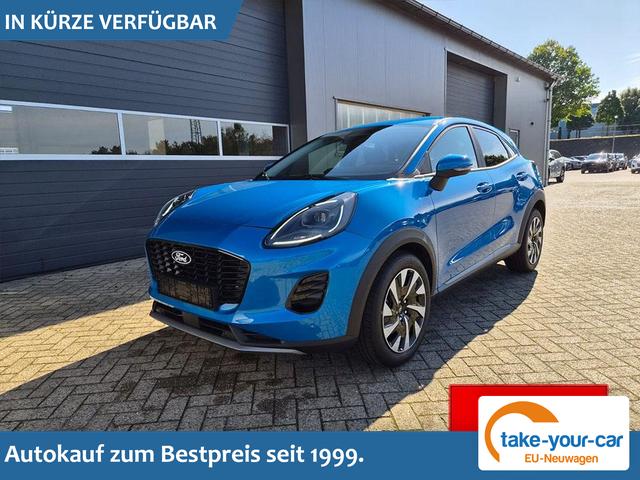 Ford Puma - Titanium 1.0 Hybrid 125PS Autom. abnehm. AHK ACC 4xKamera Klimaautomatik Sitzheizung Lenkradheizung Frontscheibe beheizb. LED-Scheinwerfer SYNC4 Bluetooth Apple CarPlay Android Auto PDC v+h Vorlauffahrzeug