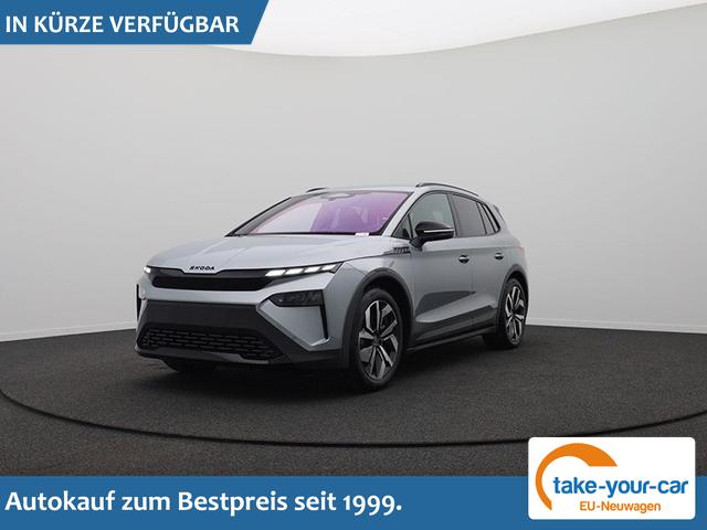 Skoda Elroq - 85 Sportline 286PS Automatik schwenkb. AHK Teil-Leder Klimaautomatik Sitzheizung v+h Lenkradheizung Frontscheibe beheizb. ACC R&uuml;ckf.Kamera PDC wireless Apple Carplay Android Auto 2xKeyless 20-LM vollelektr. Reichweite 561Km Vorlauffahrzeug