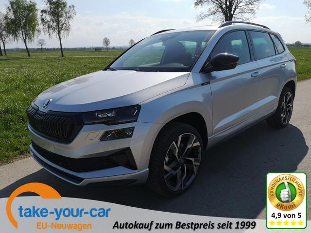 Skoda Karoq - Sportline 2.0TDI DSG AHK Matrix Pano Sound Leder 19 Zoll Vorlauffahrzeug