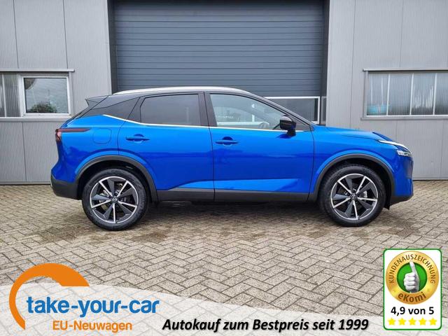 Nissan Qashqai - 1.3 DIG-T MHEV 140PS Tekna PanoGlasdach Klimaautomatik Navi Head-Up-Display Bluetooth Touchscreen Apple CarPlay Android Auto elektr. Heckklappe PDC v+h 4x Kamera 19-LM Vorlauffahrzeug