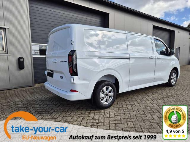 Ford Transit Custom - L2 2.0 EcoBlue 136PS Automatik Limited NEUES MODELL 3,2t 2-Sitzer elektr. AHK Sitzheizung Klimaautomatik Bluetooth DAB Frontscheibe beheizb. PDC v+h Rückf.Kamera Tempomat Keyless Ganzj.Reifen Vorlauffahrzeug