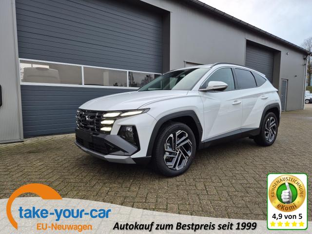 Hyundai TUCSON - 1.6 T-GDI 252PS Automatik PHEV Trend FACELIFT MY2025 Krell-Sound elektr. Heckklappe Teil-Leder Sitzheizung Lenkradheizung ACC Klimaautomatik Navi 12,3"-Touchscreen DAB+ wireless Apple CarPlay + Android Auto PDC v+h Rückf.Kamera 2xKeyless 19-LM Vorlauffahrzeug