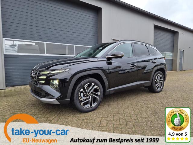 Hyundai TUCSON - 1.6 T-GDI 252PS Automatik PHEV Trend FACELIFT MY2025 Krell-Sound elektr. Heckklappe Teil-Leder Sitzheizung Lenkradheizung ACC Klimaautomatik Navi 12,3"-Touchscreen DAB+ wireless Apple CarPlay + Android Auto PDC v+h Rückf.Kamera 2xKeyless 19-LM Vorlauffahrzeug