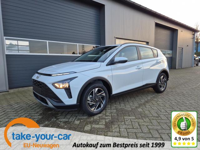 Hyundai BAYON - 1.0 T-GDI 100PS MHEV Select Navi Rückf.Kamera Klima PDC 12,3"-Touchscreen DAB+ Apple CarPlay Android Auto Tempomat 16-LM Vorlauffahrzeug