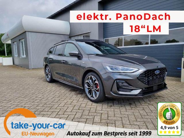 Ford Focus Turnier - 1.0 125PS ST-Line X elektr. PanoDach Winterpaket Rückf.Kamera ACC Klimaautomatik Sitzheizung Lenkradheizung Frontscheibe beheizb. Ford-Navi SYNC 4 B+O Sound DAB+ Bluetooth Apple Carplay Android Auto PDC v+h 2xKeyless 18-LM Vorlauffahrzeug