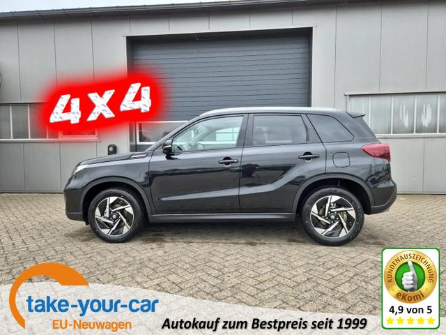 Suzuki Vitara - Comfort+ 129PS HYBRID 4x4 ALLGRIP 1.4 Boosterjet Allrad elektr. PanoDach Teilleder mit Alcantara Navi Klimaautomatik Sitzheizung ACC PDC v+h Rückf.Kamera Suzuki-Radio Apple CarPlay Android Auto Touchscreen 2xKeyless 17-LM Vorlauffahrzeug