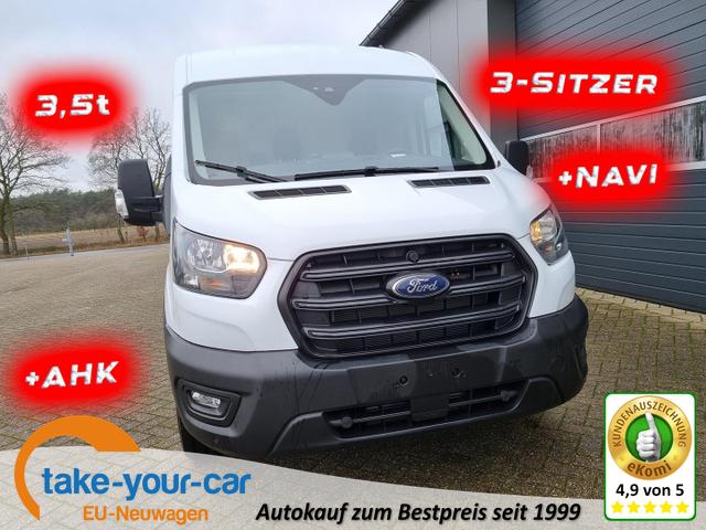 Ford Transit - L2H2 2.0 TDCi 130PS Trend 3,5t 3-Sitzer AHK Klima Navi Bluetooth DAB Frontscheibe beheizb. PDC v+h Rückf.Kamera Tempomat Vorlauffahrzeug