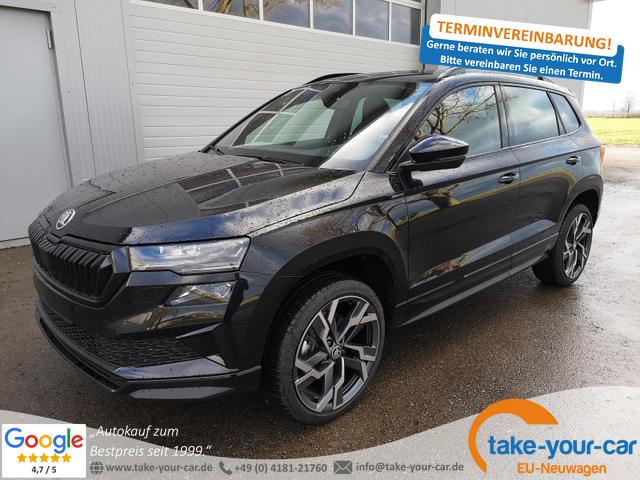 Skoda Karoq - Sportline 1.5TSI DSG AHK Matrix Pano Sound Leder 19 Zoll Vorlauffahrzeug