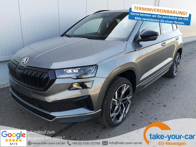 Skoda Karoq - Sportline 1.5TSI DSG ABT AHK Matrix Leder 19 Zoll Vorlauffahrzeug