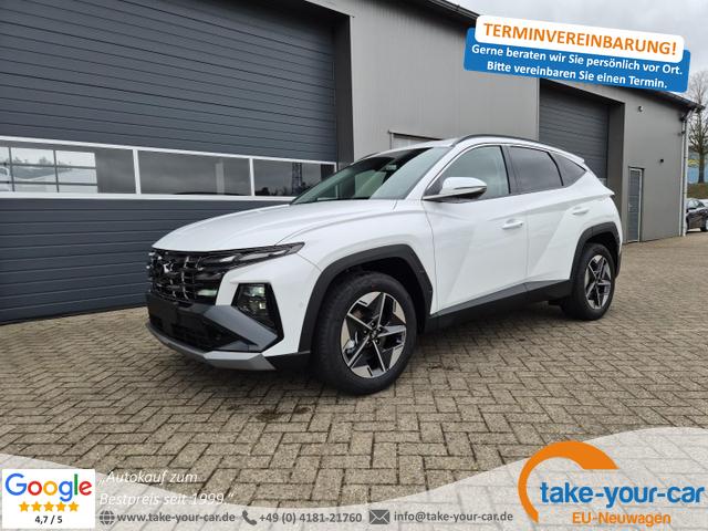 Hyundai TUCSON - Trend 1.6 T-GDI 160PS Automatik FACELIFT MY2025 4xKamera elektr. Heckklappe Teil-Leder Sitzheizung v+h Lenkradheizung ACC Klimaautomatik Navi Touchscreen DAB+ wireless Apple CarPlay + Android Auto PDC Matrix-LED-Scheinw. Vorlauffahrzeug