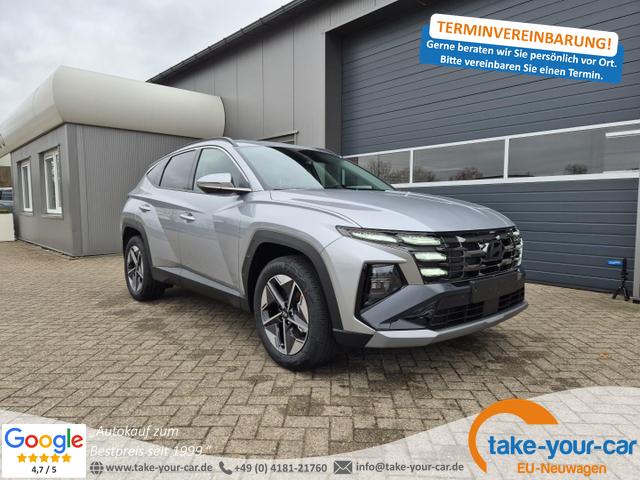 Hyundai TUCSON - Trend 1.6 T-GDI 160PS FACELIFT MY2025 elektr. Heckklappe Teil-Leder Sitzheizung v+h Lenkradheizung Klimaautomatik Navi Touchscreen DAB+ wireless Apple CarPlay + Android Auto PDC Rückf.-Kamera Matrix-LED-Scheinw. Vorlauffahrzeug