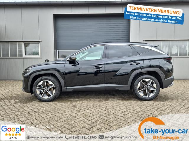 Hyundai TUCSON - Trend 1.6 T-GDI 160PS FACELIFT MY2025 elektr. Heckklappe Teil-Leder Sitzheizung v+h Lenkradheizung Klimaautomatik Navi Touchscreen DAB+ wireless Apple CarPlay + Android Auto PDC Rückf.-Kamera Matrix-LED-Scheinw. Vorlauffahrzeug