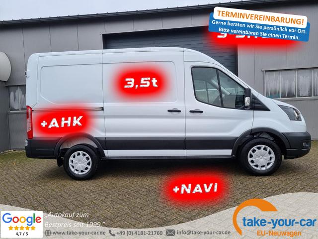 Ford Transit - L2H2 2.0 TDCi 130PS Trend 3,5t 3-Sitzer AHK Klima Navi Bluetooth DAB Frontscheibe beheizb. PDC v+h Rückf.Kamera Tempomat Vorlauffahrzeug