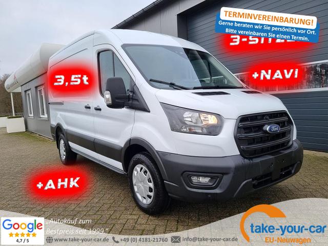 Ford Transit - L2H2 2.0 TDCi 130PS Trend 3,5t 3-Sitzer AHK Klima Navi Bluetooth DAB Frontscheibe beheizb. PDC v+h Rückf.Kamera Tempomat Vorlauffahrzeug