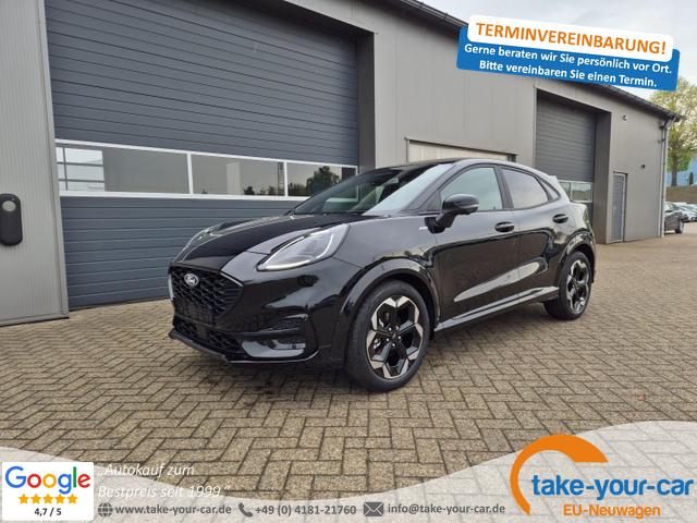 Ford Puma - ST-Line X 1.0 EcoBoost Hybrid 125PS NEUES MODELL 360°Kamera AbstandsTempomat el.Heckklappe Premium Leder (Sensico) B+O-Sound Klimaautomatik Sitzheizung Lenkradheizung Frontscheibe beheizb. Ford-Navi SYNC4 Bluetooth Apple CarPlay Android Auto PDC v+ Vorlauffahrzeug