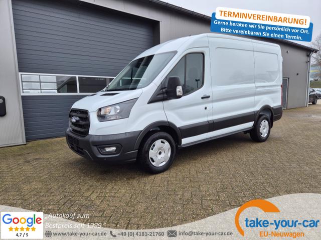 Ford Transit - L2H2 2.0 EcoBlue 130PS Trend 3,5t 3-Sitzer AHK Sitzheizung Lenkradheizung Frontscheibe beheizb. Klimaautomatik PDC v+h Rückf.Kamera Bluetooth DAB Apple CarPlay Android Auto Tempomat Ganzj.Reifen Vorlauffahrzeug