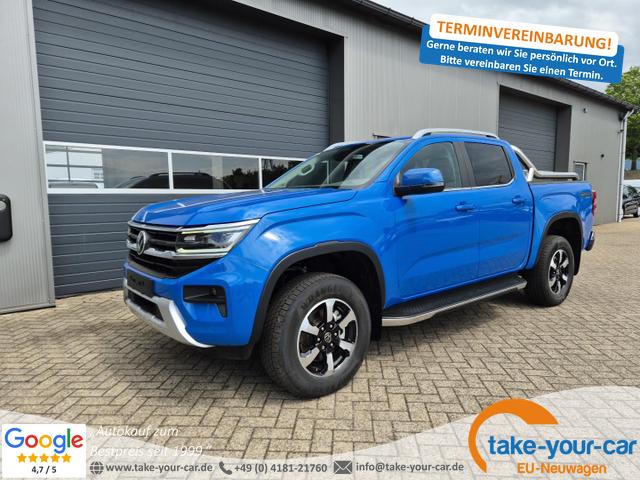 Volkswagen Amarok - Style DoKa 3.0 TDI 240PS 4x4 Automatik Trittbrett Chrompaket Navi Lenkradheizung Frontscheibe beheizb. Sitzheizung AHK Rückf.Kamera ACC Klimaautomatik PDC v+h Apple Carplay Android Auto 2xKeyless 18"LM Vorlauffahrzeug