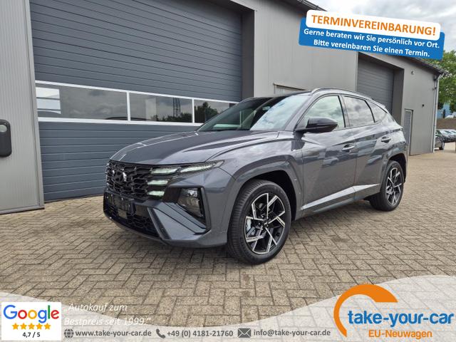 Hyundai TUCSON - N-Line 1.6 T-GDI 252PS Automatik PHEV FACELIFT MY2025 Teil-Leder Sitzheizung Lenkradheizung ACC Klimaautomatik Navi 12,3"-Touchscreen DAB+ wireless Apple CarPlay + Android Auto PDC v+h Rückf.Kamera 2xKeyless 19-LM Vorlauffahrzeug