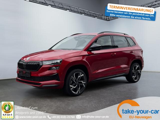 Skoda Karoq - 1,5 TSI DSG Sportline 2ZKli AHK ACC Canton PDC Kam 19Zo 5JG Vorlauffahrzeug