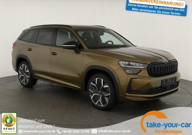 Skoda Kodiaq - 2.0 TDI 142kW 4x4 Sportline DSG Sportline, 7-Sitzer, Pano, 20-Zoll, AHK, Navi, Matrix Vorlauffahrzeug