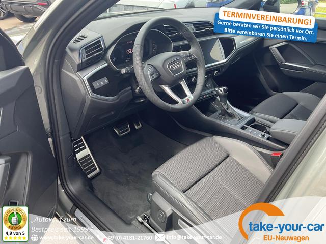 Audi Q3 Sportback - 40 TDI quattro S line qu S-LINE, AHK, 19-Zoll, Optik schwarz, Navi, Kamera, el. Klappe Vorlauffahrzeug