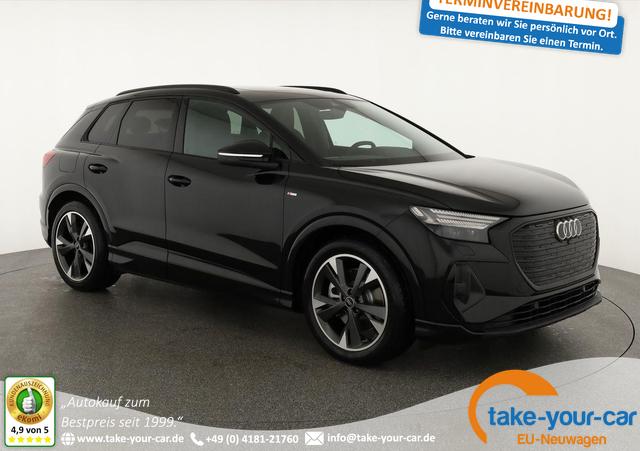Audi Q4 e-tron - 45 basis quattro S-LINE, Pano, AHK, 20-Zoll, Matrix, Optikpaket schwarz Vorlauffahrzeug