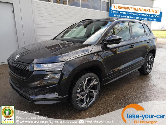 Skoda Karoq - Sportline 1.5TSI DSG AHK Matrix Pano Sound Leder 19 Zoll Vorlauffahrzeug