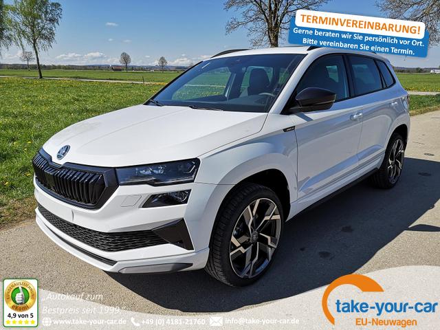Skoda Karoq - Sportline 2.0TDI DSG 4x4 AHK Matrix Leder 19 Zoll Vorlauffahrzeug