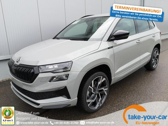 Skoda Karoq - Sportline 2.0TDI DSG 4x4 AHK Matrix Leder 19 Zoll Vorlauffahrzeug