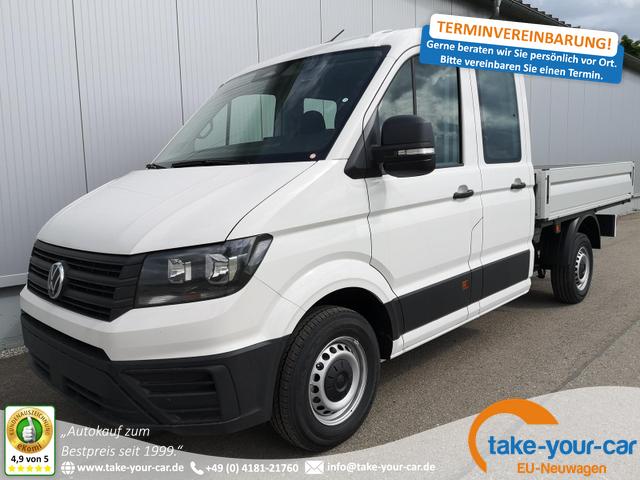 Volkswagen Crafter Pritschenwagen - Doka 35 Pritsche DSG PDC Tempomat 7 Sitzer Vorlauffahrzeug