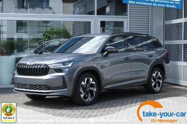 Skoda Kodiaq - 2.0 TDI DSG 4x4 Sportline 7-Sitze Standheizung AHK Matrix Totwinkel Vorlauffahrzeug