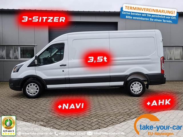 Ford Transit - L3H2 2.0 TDCi 130PS Trend 3,5t 3-Sitzer AHK Klima Navi Bluetooth DAB Frontscheibe beheizb. PDC v+h Rückf.Kamera Tempomat Vorlauffahrzeug