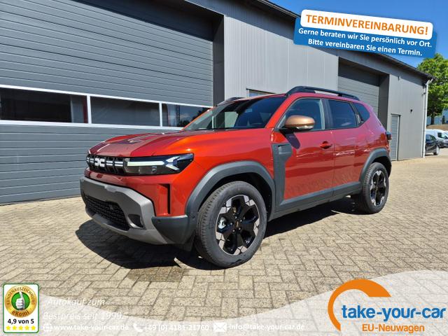 Dacia Duster - Extreme Hybrid 140PS Automatik 1.6 SCE Lenkradheizung Sitzheizung 4x Kamera elektr.Parkbremse Teil-Leder Klimaautomatik Frontscheibe beh. Bluetooth Apple Carplay Android Auto PDC v+h 2xKeyless 18-LM Vorlauffahrzeug
