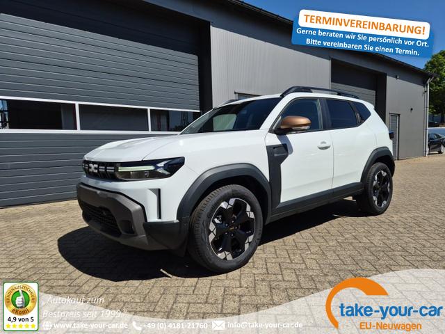 Dacia Duster - Extreme Hybrid 140PS Automatik 1.6 SCE 4x Kamera elektr.Parkbremse Teil-Leder Klimaautomatik Bluetooth Apple Carplay Android Auto PDC v+h 2xKeyless 18"LM Vorlauffahrzeug