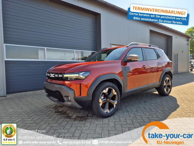 Dacia Duster - Extreme Hybrid 140PS Automatik 1.6 SCE Sitzheizung Klimaautomatik 4x Kamera elektr.Parkbremse Teil-Leder Bluetooth Apple Carplay Android Auto PDC v+h 2xKeyless 18-LM Vorlauffahrzeug