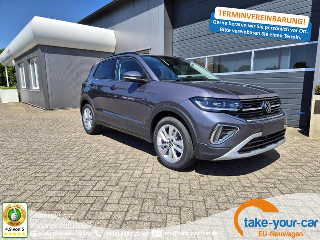 Volkswagen T-Cross - 1.0 TSI 116PS DSG Life LED-Matrix-Scheinwerfer Klimaautomatik Sitzheizung PDC Rückf.Kamera 17-LM abged.Scheiben 2xKeyless DAB+ Bluetooth Touchscreen Apple CarPlay Android Auto Vorlauffahrzeug