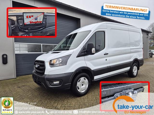 Ford Transit - L2H2 2.0 EcoBlue 165PS Trend Heckantrieb 3,5t 2-Sitzer AHK Sitzheizung Lenkradheizung Frontscheibe beheizb. Klimaautomatik PDC v+h Rückf.Kamera Bluetooth DAB Apple CarPlay Android Auto Tempomat Ganzj.Reifen Vorlauffahrzeug
