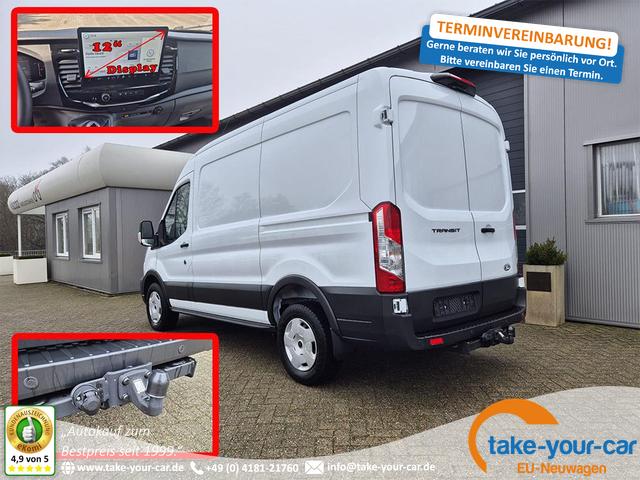 Ford Transit - L2H2 2.0 EcoBlue 165PS Trend Heckantrieb 3,5t 2-Sitzer AHK Sitzheizung Lenkradheizung Frontscheibe beheizb. Klimaautomatik PDC v+h Rückf.Kamera Bluetooth DAB Apple CarPlay Android Auto Tempomat Ganzj.Reifen Vorlauffahrzeug